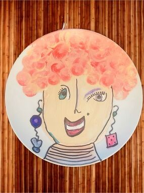 Meredith Hand-Painted Portrait Plate | Women of a Certain Age Collection